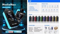 JNR Vape Flavours - JNR MediaMax Soffio da 40k ghiaccio alla mela acida PD8B620