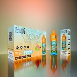 RandM Tornado 9000 Puffs - Italia Ingrosso - Kiwi Frutto della Passione Guava - 850 mAh Ricaricabile - Display RGB Elegante - 54 Gusti - Mesh Coil - 18 mL